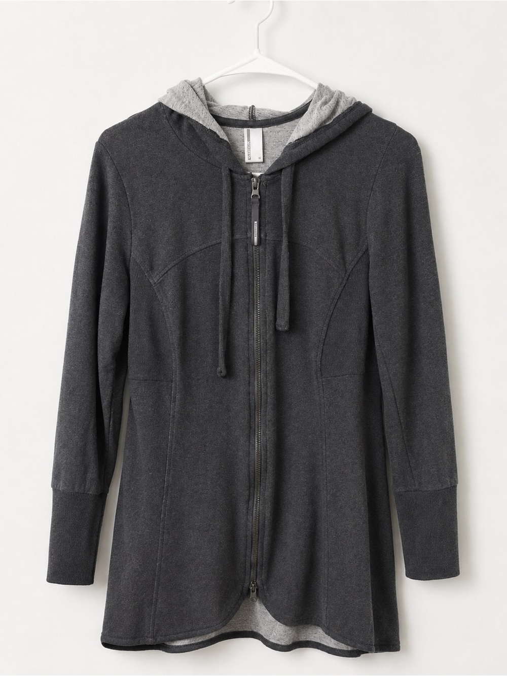 Mondetta Charcoal Gray Hooded Zip Utility Jacket